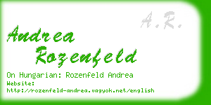 andrea rozenfeld business card